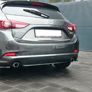 Maxton stražnji splitter za Mazda 3 BN (Mk3) Facelift (s vertikalnim šipkama)