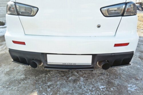 Maxton rear splitter for Mitsubishi Lancer Evo X (with vertical bars)