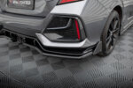 Maxton Rear Splitter V.1 (with vertical bars) + Flaps Honda Civic Sport Mk 10 Facelift