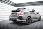 Maxton Rear Splitter V.1 (with vertical bars) + Flaps Honda Civic Sport Mk 10 Facelift