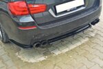 Maxton rear splitter for BMW 5 M-Pack Sedan/Touring F10/F11 (fits two double exhaust ends)