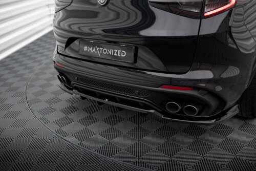 Maxton rear splitter (with vertical bars) for Alfa Romeo Stelvio Quadrifoglio Mk1
