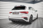 Maxton rear splitter (with vertical bars) for Audi A3 S-Line Sportback 8Y