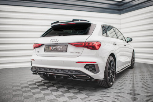 Maxton rear splitter (with vertical bars) for Audi A3 S-Line Sportback 8Y