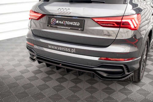 Maxton rear splitter (with vertical bars) for Audi Q3 S-Line SUV F3