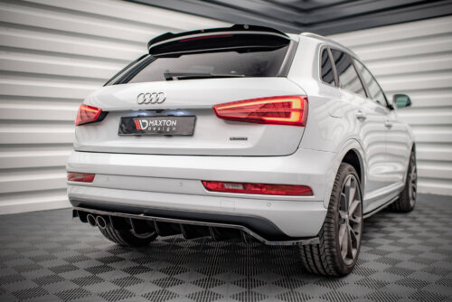 Maxton rear splitter (with vertical bars) for Audi Q3 Sport 8U Facelift