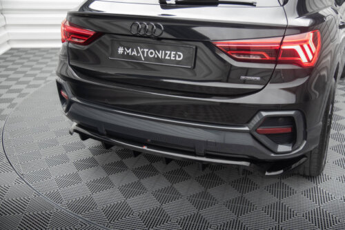 Maxton rear splitter (with vertical bars) for Audi Q3 Sportback F3