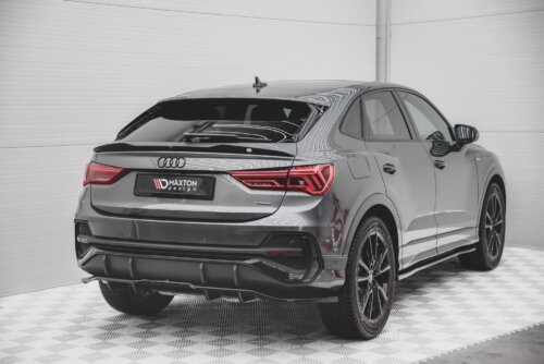 Maxton rear splitter (with vertical bars) for Audi Q3 Sportback S-Line F3