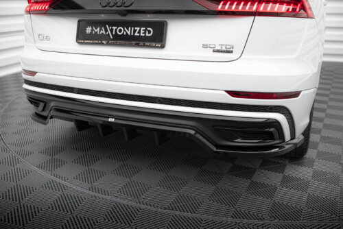 Maxton rear splitter (with vertical bars) for Audi Q8 S-Line Mk1