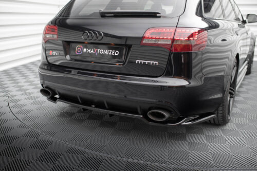 Maxton rear splitter (with vertical bars) for Audi RS6 Avant C6