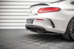 Maxton rear splitter (with vertical bars) for Mercedes-AMG C 63AMG Coupe AMG Aero Pack C205 Facelift