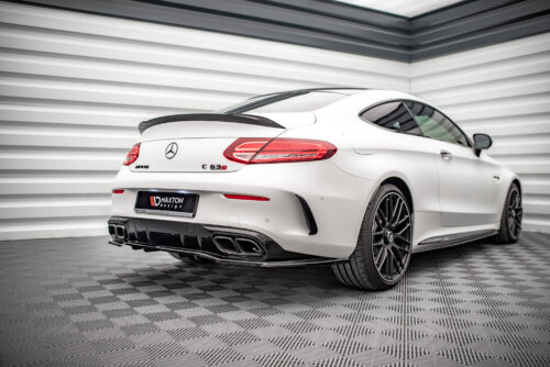Maxton rear splitter (with vertical bars) for Mercedes-AMG C 63AMG Coupe AMG Aero Pack C205 Facelift