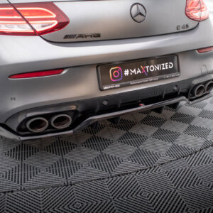 Maxton stražnji splitter (s vertikalnim šipkama) za Mercedes-AMG C43 Coupe / Cabrio C205 Facelift / A205 Facelift