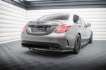 Maxton rear splitter (with vertical bars) for Mercedes-AMG C63 Sedan / Estate W205 Facelift