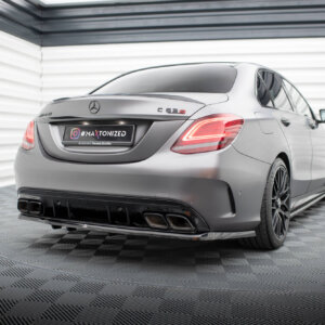 Maxton stražnji splitter (s vertikalnim šipkama) za Mercedes-AMG C63 Sedan / Estate W205 Facelift