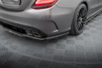 Maxton rear splitter (with vertical bars) for Mercedes-AMG C63 Sedan / Estate W205 Facelift