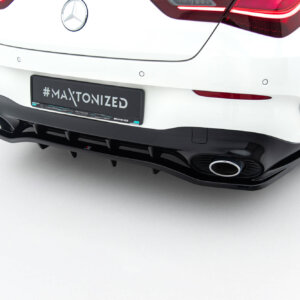 Maxton stražnji splitter (s vertikalnim šipkama) za Mercedes-AMG CLA 35 / 45 Coupe / Shooting Brake C118 Facelift / X118 Facelift