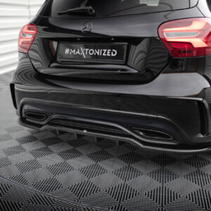 Maxton stražnji splitter (s vertikalnim šipkama) za Mercedes-Benz A AMG-Line W176 Facelift