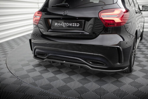 Maxton rear splitter (with vertical bars) for Mercedes-Benz A AMG-Line W176 Facelift