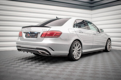 Maxton rear splitter (with vertical bars) for Mercedes-Benz E AMG-Line Sedan W212 Facelift