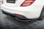 Maxton rear splitter (with vertical bars) for Mercedes-Benz S AMG-Line W222 Facelift