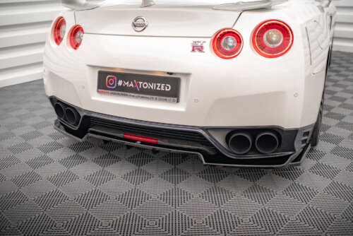 Maxton rear splitter (with vertical bars) for Nissan GTR R35 Facelift
