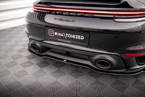 Maxton rear splitter (with vertical bars) for Porsche 911 Turbo S 992