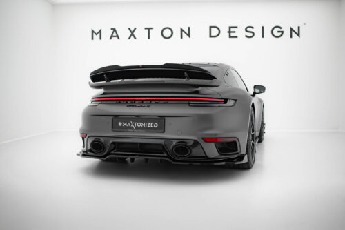 Maxton rear splitter (with vertical bars) for Porsche 911 Turbo S Sport Package 992