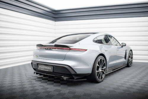 Maxton rear splitter (with vertical bars) for Porsche Taycan / Taycan 4 / Taycan 4S / Taycan GTS Mk1
