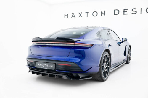 Maxton rear splitter (with vertical bars) for Porsche Taycan Turbo S Mk1