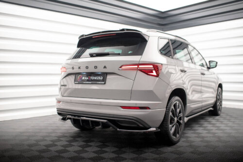 Maxton rear splitter (with vertical bars) for Skoda Karoq Sportline Mk1 Facelift