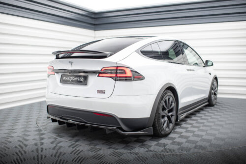 Maxton rear splitter (with vertical bars) for Tesla Model X Mk1 Facelift