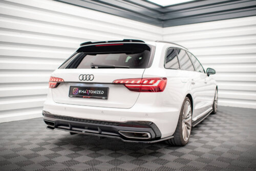 Maxton rear splitter (with vertical bars) V.1 for Audi A4 S-Line B9 Facelift