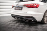 Maxton rear splitter (with vertical bars) V.1 for Audi A4 S-Line B9 Facelift