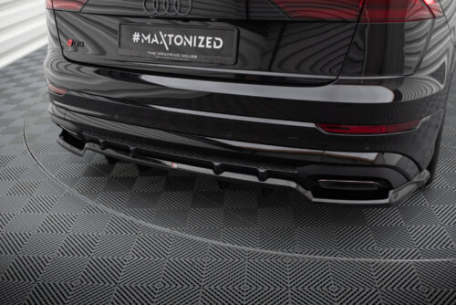 Maxton stražnji splitter (s vertikalnim šipkama) V.1 za Audi SQ8 / Q8 S-Line Mk1 Facelift
