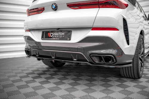 Maxton rear splitter (with vertical bars) V.1 for BMW X6 M-Pack G06