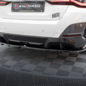 Maxton rear splitter (with vertical bars) V.1 for BMW i4 M-Pack G26