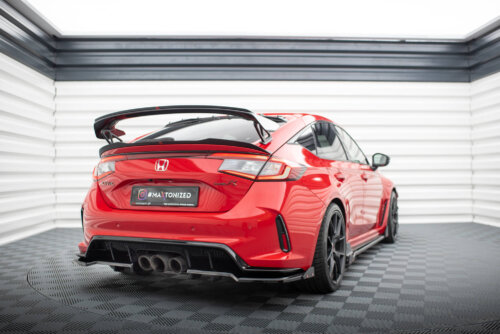 Maxton stražnji splitter (s vertikalnim šipkama) V.1 + Flaps za Honda Civic Type-R Mk 11