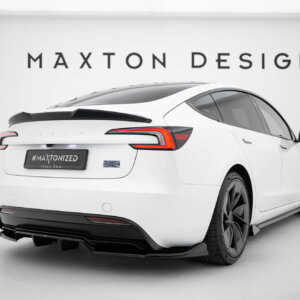 Maxton rear splitter (with vertical bars) V.1 for Tesla Model 3 Performance Mk1 Facelift
