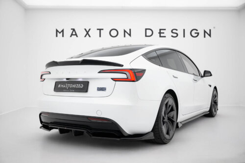 Maxton rear splitter (with vertical bars) V.1 for Tesla Model 3 Performance Mk1 Facelift