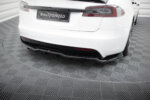 Maxton rear splitter (with vertical bars) V.1 for Tesla Model S Plaid Mk1 Facelift