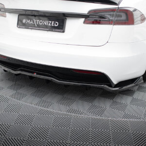 Maxton stražnji splitter (s vertikalnim šipkama) V.1 za Tesla Model S Plaid Mk1 Facelift