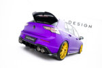 Maxton Rear Splitter (with vertical bars) V.1 Volkswagen Golf R Hatchback Mk8 / Mk8 Facelift