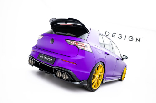 Maxton Rear Splitter (with vertical bars) V.1 Volkswagen Golf R Hatchback Mk8 / Mk8 Facelift