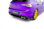 Maxton Rear Splitter (with vertical bars) V.1 Volkswagen Golf R Hatchback Mk8 / Mk8 Facelift