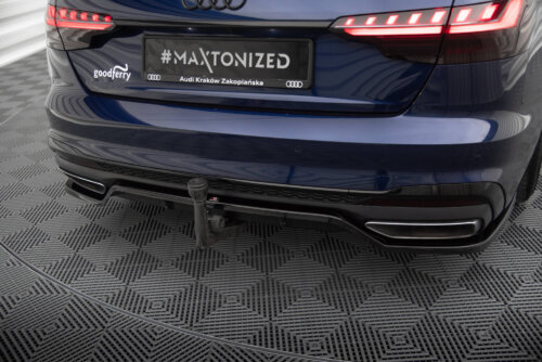 Maxton rear splitter (with vertical bars) V.2 for Audi A4 S-Line B9 Facelift