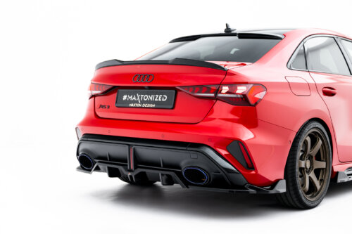 Maxton rear splitter (with vertical bars) V.2 for Audi RS3 Sedan 8Y Facelift