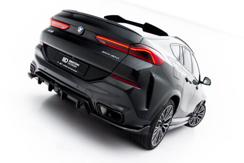Maxton rear splitter (with vertical bars) V.2 for BMW X6 M-Pack G06 Facelift