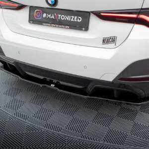 Maxton rear splitter (with vertical bars) V.2 for BMW i4 M-Pack G26