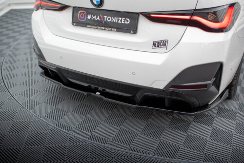 Maxton rear splitter (with vertical bars) V.2 for BMW i4 M-Pack G26